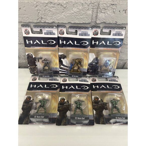 Halo Nano Metalfigs 100% Die Cast Metal Set 6 - Picture 1 of 7